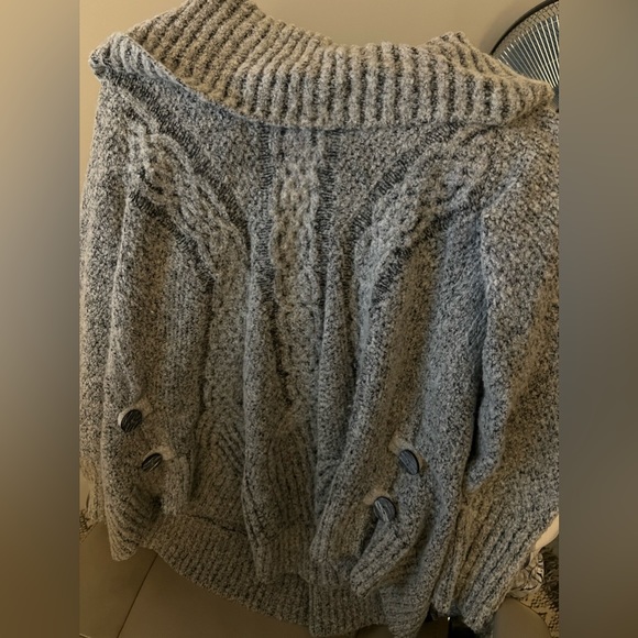 Anthropologie Angel Of The North Cabled Boucle Sweater - Gray - Small - Picture 6 of 7